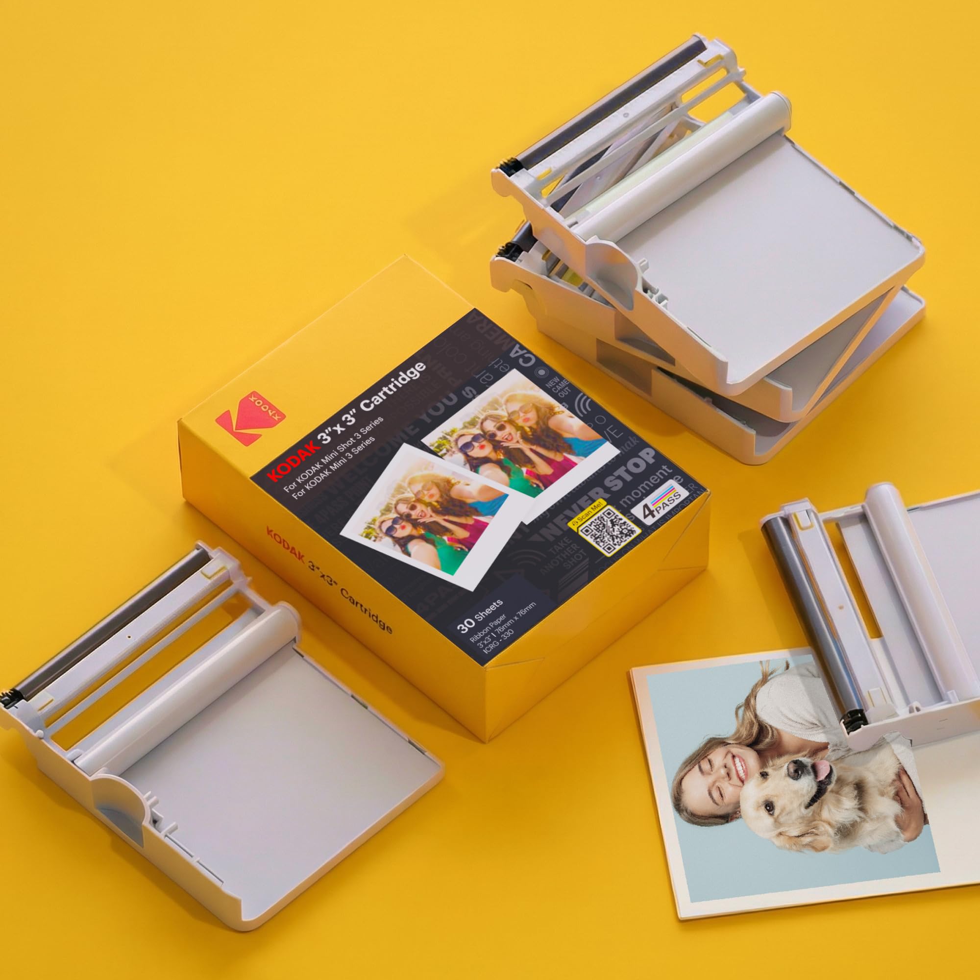 Kodak Print 3x3 Cartridge 30枚入り Kodak Film Cartridge (3x3 inches) Mini Shot 3, 60 Sheets : Amazon
